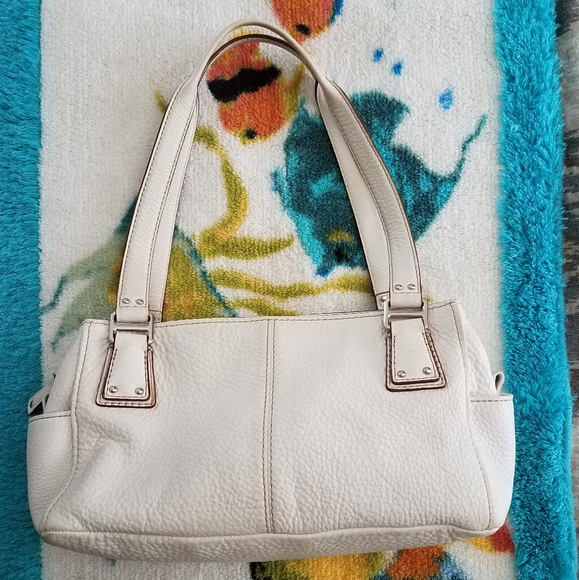 Fossil Pebbled Leather Bone White Bag - Picture 2 of 7